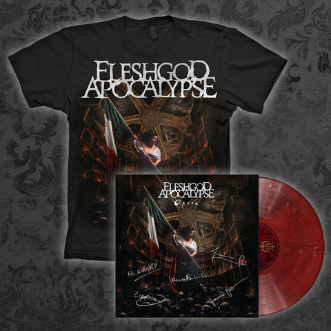 *SIGNED* Opera T-shirt + Signed RED Vinyl Bundle